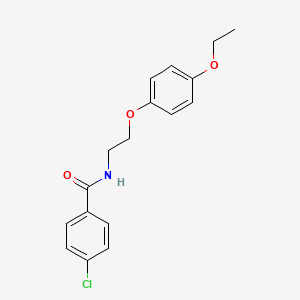 molecular formula C17H18ClNO3 B6543723 4-chloro-N-[2-(4-ethoxyphenoxy)ethyl]benzamide CAS No. 1105212-25-6