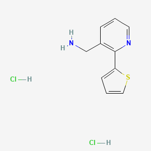 molecular formula C10H12Cl2N2S B6543728 [2-(thiophen-2-yl)pyridin-3-yl]methanamine dihydrochloride CAS No. 2034154-30-6