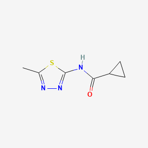 molecular formula C7H9N3OS B6543736 N-(5-methyl-1,3,4-thiadiazol-2-yl)cyclopropanecarboxamide CAS No. 352681-30-2