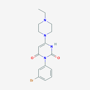 molecular formula C16H19BrN4O2 B6543755 3-(3-bromophenyl)-6-(4-ethylpiperazin-1-yl)-1,2,3,4-tetrahydropyrimidine-2,4-dione CAS No. 903319-31-3