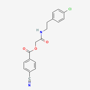 molecular formula C18H15ClN2O3 B6543762 {[2-(4-chlorophenyl)ethyl]carbamoyl}methyl 4-cyanobenzoate CAS No. 1004221-07-1