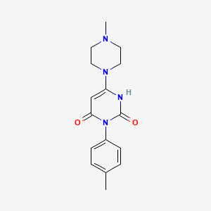 molecular formula C16H20N4O2 B6543785 3-(4-methylphenyl)-6-(4-methylpiperazin-1-yl)-1,2,3,4-tetrahydropyrimidine-2,4-dione CAS No. 903350-15-2