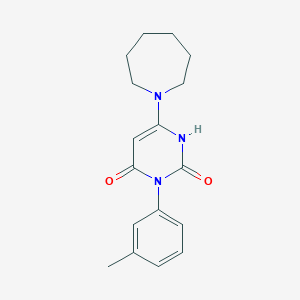 molecular formula C17H21N3O2 B6543794 6-(azepan-1-yl)-3-(3-methylphenyl)-1,2,3,4-tetrahydropyrimidine-2,4-dione CAS No. 903286-78-2