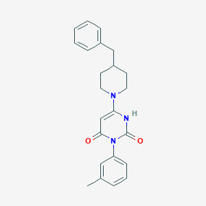 molecular formula C23H25N3O2 B6543815 6-(4-benzylpiperidin-1-yl)-3-(3-methylphenyl)-1,2,3,4-tetrahydropyrimidine-2,4-dione CAS No. 904275-64-5