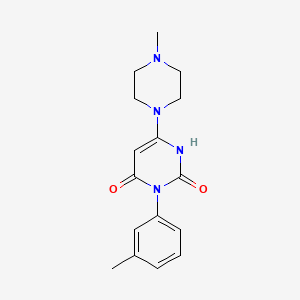 3-(3-methylphenyl)-6-(4-methylpiperazin-1-yl)-1,2,3,4-tetrahydropyrimidine-2,4-dione