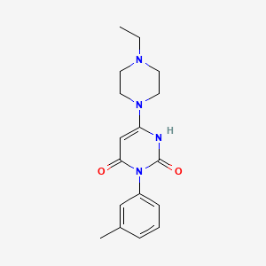 molecular formula C17H22N4O2 B6543822 6-(4-ethylpiperazin-1-yl)-3-(3-methylphenyl)-1,2,3,4-tetrahydropyrimidine-2,4-dione CAS No. 903350-33-4