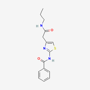 molecular formula C15H17N3O2S B6543831 N-{4-[(propylcarbamoyl)methyl]-1,3-thiazol-2-yl}benzamide CAS No. 946273-18-3