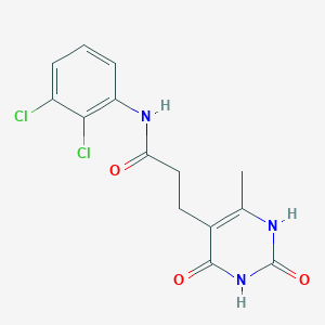 molecular formula C14H13Cl2N3O3 B6543853 N-(2,3-dichlorophenyl)-3-(6-methyl-2,4-dioxo-1,2,3,4-tetrahydropyrimidin-5-yl)propanamide CAS No. 1105202-84-3