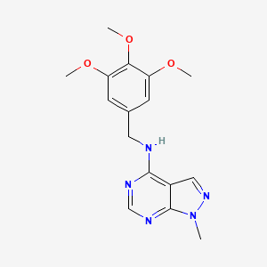 molecular formula C16H19N5O3 B6543861 1-methyl-N-[(3,4,5-trimethoxyphenyl)methyl]-1H-pyrazolo[3,4-d]pyrimidin-4-amine CAS No. 2549039-96-3