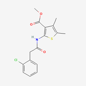 molecular formula C16H16ClNO3S B6543882 methyl 2-[2-(2-chlorophenyl)acetamido]-4,5-dimethylthiophene-3-carboxylate CAS No. 1171783-70-2