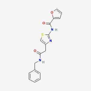 molecular formula C17H15N3O3S B6543903 N-{4-[(benzylcarbamoyl)methyl]-1,3-thiazol-2-yl}furan-2-carboxamide CAS No. 921520-86-7