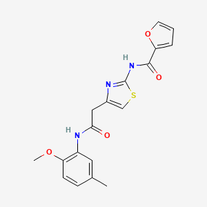 molecular formula C18H17N3O4S B6543928 N-(4-{[(2-methoxy-5-methylphenyl)carbamoyl]methyl}-1,3-thiazol-2-yl)furan-2-carboxamide CAS No. 921820-22-6