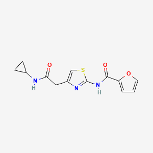 molecular formula C13H13N3O3S B6543934 N-{4-[(cyclopropylcarbamoyl)methyl]-1,3-thiazol-2-yl}furan-2-carboxamide CAS No. 921820-34-0