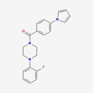 molecular formula C21H20FN3O B6543952 1-(2-fluorophenyl)-4-[4-(1H-pyrrol-1-yl)benzoyl]piperazine CAS No. 1207010-32-9