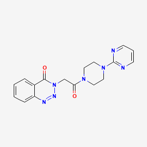 molecular formula C17H17N7O2 B6543963 3-{2-oxo-2-[4-(pyrimidin-2-yl)piperazin-1-yl]ethyl}-3,4-dihydro-1,2,3-benzotriazin-4-one CAS No. 1206986-11-9