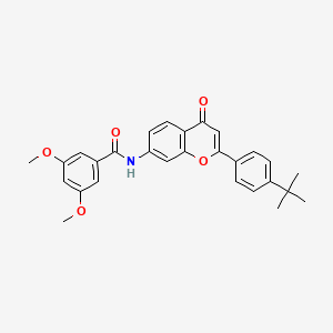 molecular formula C28H27NO5 B6543984 N-[2-(4-tert-butylphenyl)-4-oxo-4H-chromen-7-yl]-3,5-dimethoxybenzamide CAS No. 929390-55-6