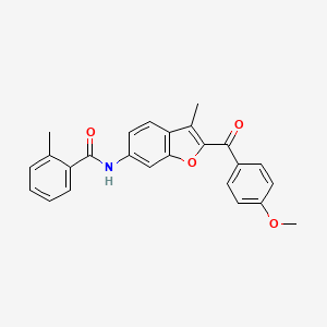 molecular formula C25H21NO4 B6544039 N-[2-(4-methoxybenzoyl)-3-methyl-1-benzofuran-6-yl]-2-methylbenzamide CAS No. 929429-12-9