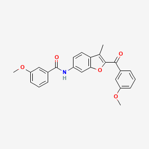 molecular formula C25H21NO5 B6544088 3-methoxy-N-[2-(3-methoxybenzoyl)-3-methyl-1-benzofuran-6-yl]benzamide CAS No. 929504-79-0