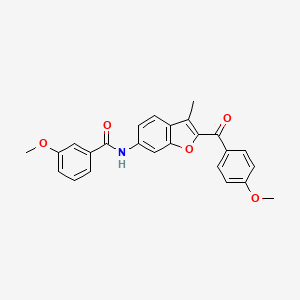 molecular formula C25H21NO5 B6544095 3-methoxy-N-[2-(4-methoxybenzoyl)-3-methyl-1-benzofuran-6-yl]benzamide CAS No. 929429-14-1