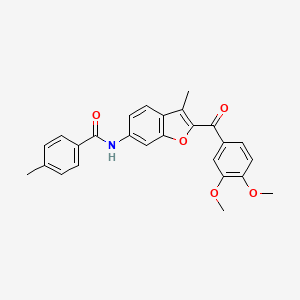 N-[2-(3,4-dimethoxybenzoyl)-3-methyl-1-benzofuran-6-yl]-4-methylbenzamide