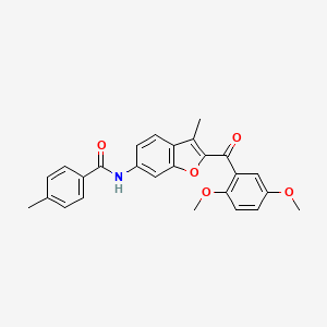 N-[2-(2,5-dimethoxybenzoyl)-3-methyl-1-benzofuran-6-yl]-4-methylbenzamide