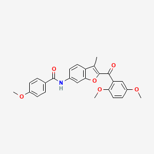 N-[2-(2,5-dimethoxybenzoyl)-3-methyl-1-benzofuran-6-yl]-4-methoxybenzamide