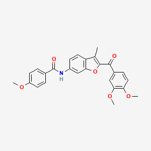 N-[2-(3,4-dimethoxybenzoyl)-3-methyl-1-benzofuran-6-yl]-4-methoxybenzamide