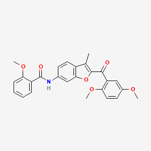 N-[2-(2,5-dimethoxybenzoyl)-3-methyl-1-benzofuran-6-yl]-2-methoxybenzamide
