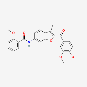 N-[2-(3,4-dimethoxybenzoyl)-3-methyl-1-benzofuran-6-yl]-2-methoxybenzamide