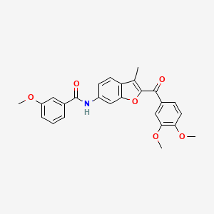 N-[2-(3,4-dimethoxybenzoyl)-3-methyl-1-benzofuran-6-yl]-3-methoxybenzamide
