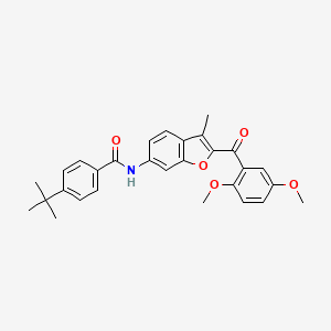 molecular formula C29H29NO5 B6544229 4-tert-butyl-N-[2-(2,5-dimethoxybenzoyl)-3-methyl-1-benzofuran-6-yl]benzamide CAS No. 929371-76-6