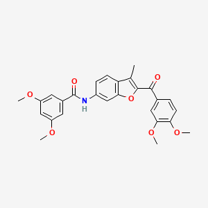 N-[2-(3,4-dimethoxybenzoyl)-3-methyl-1-benzofuran-6-yl]-3,5-dimethoxybenzamide