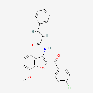 molecular formula C25H18ClNO4 B6544269 (2E)-N-[2-(4-chlorobenzoyl)-7-methoxy-1-benzofuran-3-yl]-3-phenylprop-2-enamide CAS No. 929390-67-0