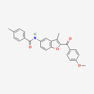 molecular formula C25H21NO4 B6544290 N-[2-(4-methoxybenzoyl)-3-methyl-1-benzofuran-5-yl]-4-methylbenzamide CAS No. 929372-44-1