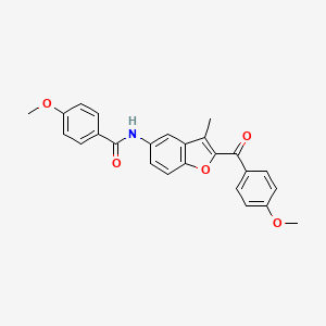 4-methoxy-N-[2-(4-methoxybenzoyl)-3-methyl-1-benzofuran-5-yl]benzamide