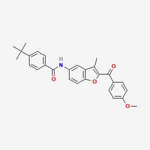 4-tert-butyl-N-[2-(4-methoxybenzoyl)-3-methyl-1-benzofuran-5-yl]benzamide