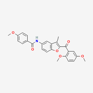 N-[2-(2,5-dimethoxybenzoyl)-3-methyl-1-benzofuran-5-yl]-4-methoxybenzamide
