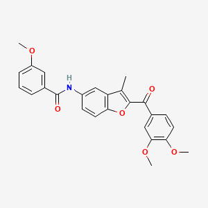 N-[2-(3,4-dimethoxybenzoyl)-3-methyl-1-benzofuran-5-yl]-3-methoxybenzamide