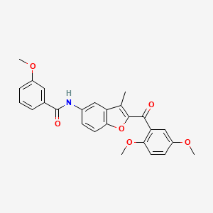 N-[2-(2,5-dimethoxybenzoyl)-3-methyl-1-benzofuran-5-yl]-3-methoxybenzamide