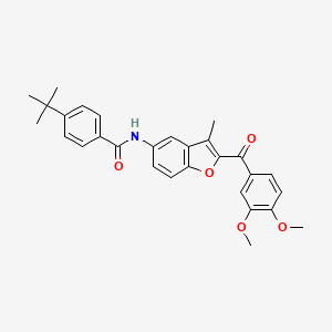 4-tert-butyl-N-[2-(3,4-dimethoxybenzoyl)-3-methyl-1-benzofuran-5-yl]benzamide
