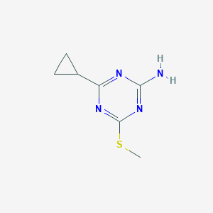 molecular formula C7H10N4S B065445 4-Cyclopropyl-6-(methylthio)-1,3,5-triazin-2-amine CAS No. 175204-57-6