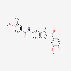 N-[2-(3,4-dimethoxybenzoyl)-3-methyl-1-benzofuran-5-yl]-3,4-dimethoxybenzamide