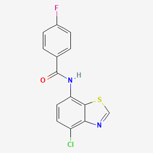 N-(4-chloro-1,3-benzothiazol-7-yl)-4-fluorobenzamide