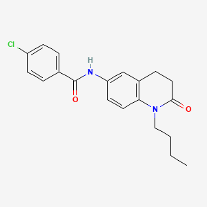 molecular formula C20H21ClN2O2 B6544551 N-(1-butyl-2-oxo-1,2,3,4-tetrahydroquinolin-6-yl)-4-chlorobenzamide CAS No. 1021280-71-6