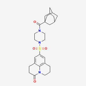 7-{[4-(adamantane-1-carbonyl)piperazin-1-yl]sulfonyl}-1-azatricyclo[7.3.1.0^{5,13}]trideca-5,7,9(13)-trien-2-one