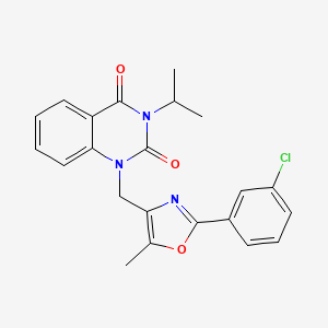 molecular formula C22H20ClN3O3 B6544594 1-{[2-(3-chlorophenyl)-5-methyl-1,3-oxazol-4-yl]methyl}-3-(propan-2-yl)-1,2,3,4-tetrahydroquinazoline-2,4-dione CAS No. 1019152-16-9