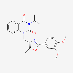 molecular formula C24H25N3O5 B6544625 1-{[2-(3,4-dimethoxyphenyl)-5-methyl-1,3-oxazol-4-yl]methyl}-3-(propan-2-yl)-1,2,3,4-tetrahydroquinazoline-2,4-dione CAS No. 1019152-34-1