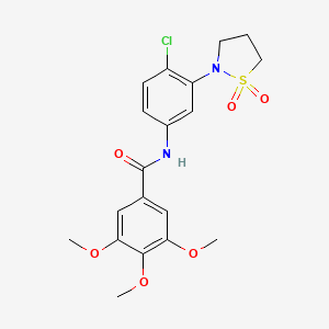N-[4-chloro-3-(1,1-dioxo-1lambda6,2-thiazolidin-2-yl)phenyl]-3,4,5-trimethoxybenzamide
