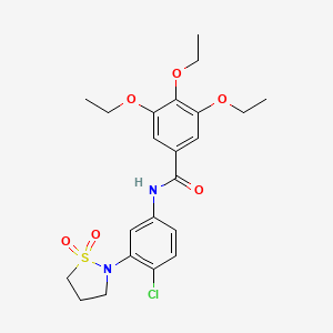 N-[4-chloro-3-(1,1-dioxo-1lambda6,2-thiazolidin-2-yl)phenyl]-3,4,5-triethoxybenzamide