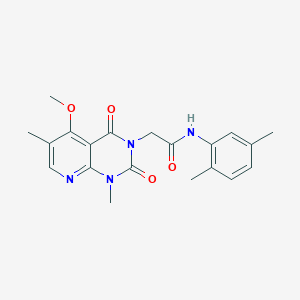 molecular formula C20H22N4O4 B6544685 N-(2,5-dimethylphenyl)-2-{5-methoxy-1,6-dimethyl-2,4-dioxo-1H,2H,3H,4H-pyrido[2,3-d]pyrimidin-3-yl}acetamide CAS No. 946350-45-4